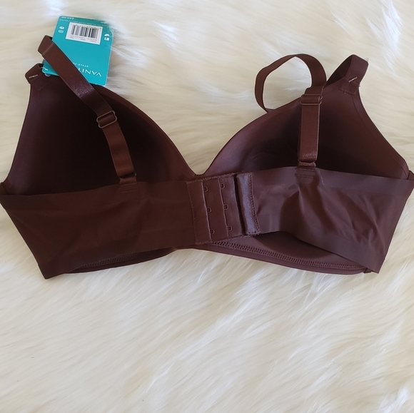 Vanity Fair Wirefree Full Coverage Bra 38C Brown Silky NEW - Picture 3 of 4
